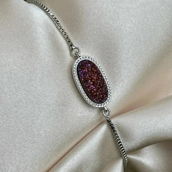 Wine Drusy Bolo Bracelet - Picture 2 of 7